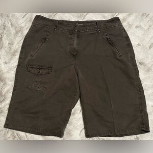 Sandro Olive Green Bermuda Shorts